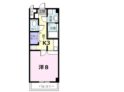 SMALL LUXURY(1K/2階)の間取り写真