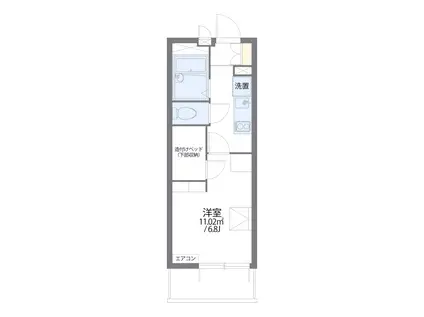 レオパレスBANCHOU(1K/2階)の間取り写真