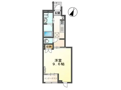 フロード・N(1K/1階)の間取り写真