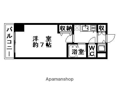 アドバンシティ岡山ステーション(1K/4階)の間取り写真