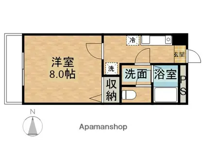 メゾンシャルマン(1K/1階)の間取り写真