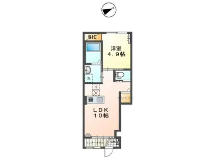 シャン ジュール・望(1LDK/1階)の間取り写真