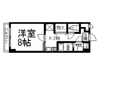 ニューメゾン森安(1K/1階)の間取り写真