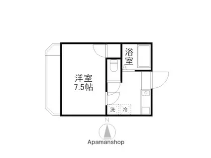 ギャラリーコート(1K/1階)の間取り写真