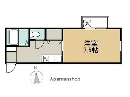 キャフェフロール(1K/1階)の間取り写真