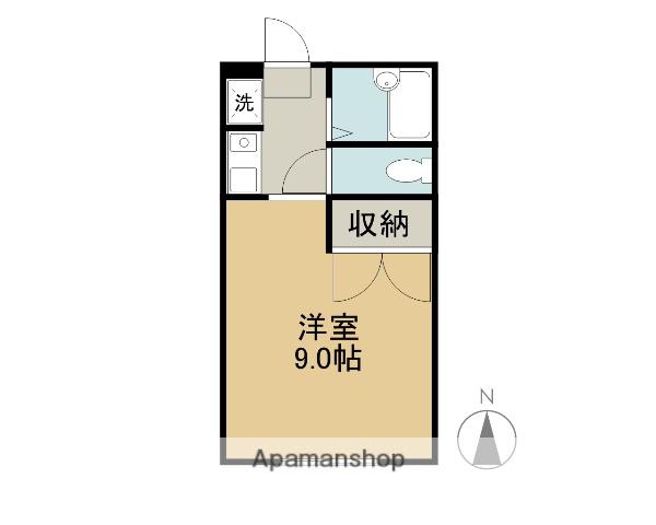 宇野線 久々原駅 徒歩10分 2階建 築31年(1K/2階)の間取り写真