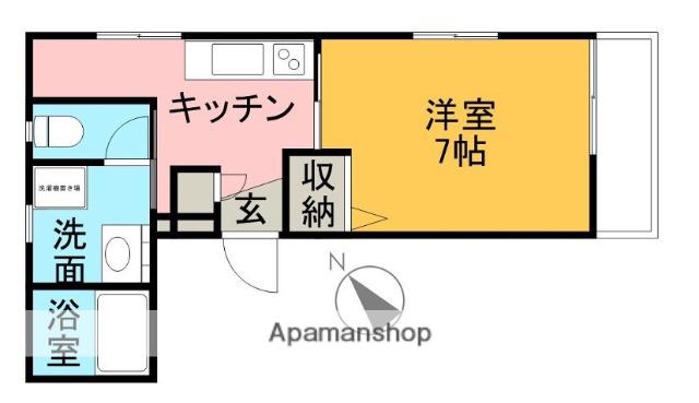 ビュー倉敷(1K/3階)の間取り写真