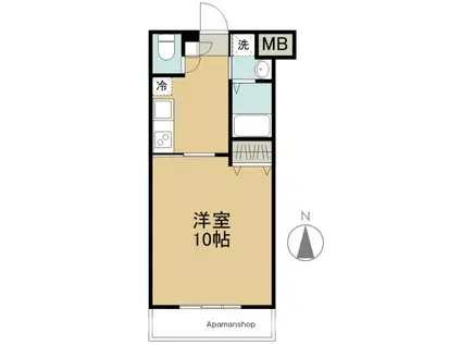 グリーンハウス松島G4(1K/4階)の間取り写真