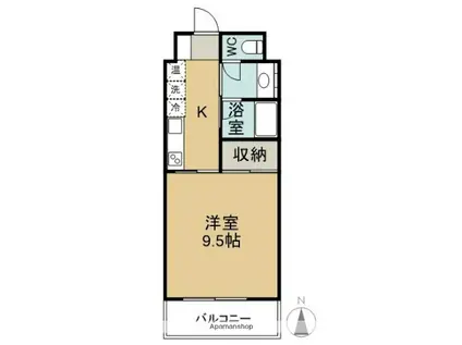 GALLERIA(1K/5階)の間取り写真