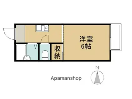 コスモスA(ワンルーム/1階)の間取り写真