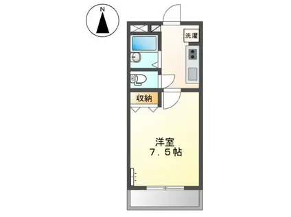 ドリームタウン(1K/2階)の間取り写真