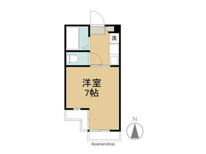 フィオーレ上東Ⅰ(1K/2階)の間取り写真