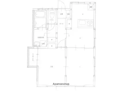 山陽本線 中庄駅 徒歩25分 1階建 築50年(1LDK/1階)の間取り写真