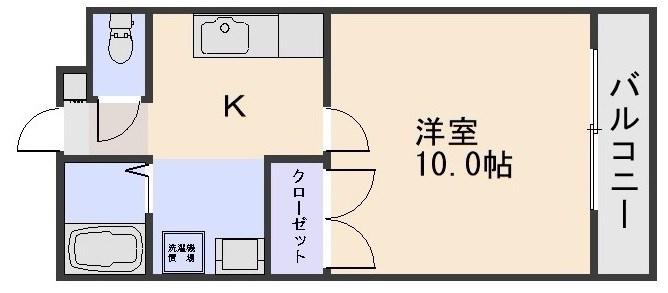 アクセスワケⅡ(1K/3階)の間取り写真