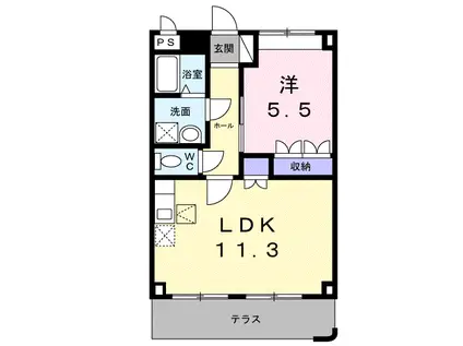 エクレセンス(1LDK/1階)の間取り写真
