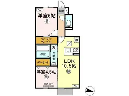 M-DREAM(2LDK/1階)の間取り写真