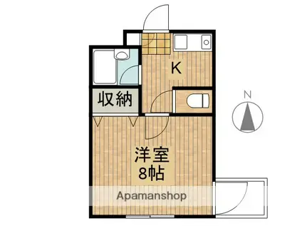 広瀬町S-1ビル(1K/4階)の間取り写真