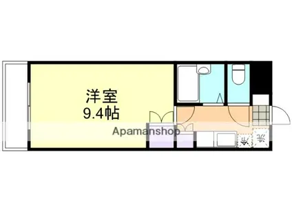 倉敷ライフ・キャンパスF棟(1K/4階)の間取り写真