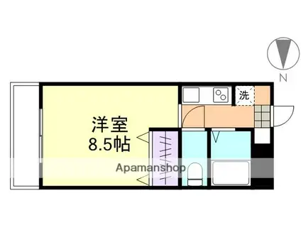 ウィステリアコート田ノ上Ⅱ(ワンルーム/1階)の間取り写真