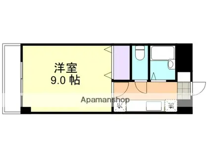 ジュネス沖新(1K/4階)の間取り写真