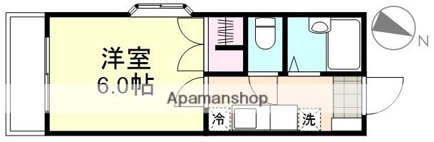 エトワール21船穂マンションB(1K/4階)の間取り写真