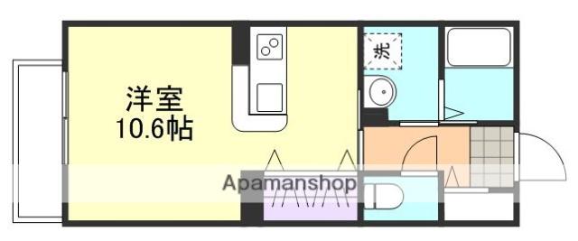 フィカーサ堀南(ワンルーム/1階)の間取り写真