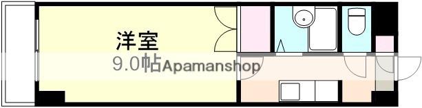 グリーンライフ倉敷(1K/4階)の間取り写真