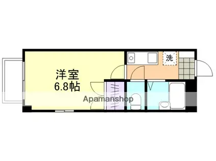 ニューシティアベニューB棟(1K/2階)の間取り写真