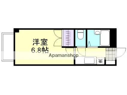 ニューシティアベニューB棟(1K/1階)の間取り写真