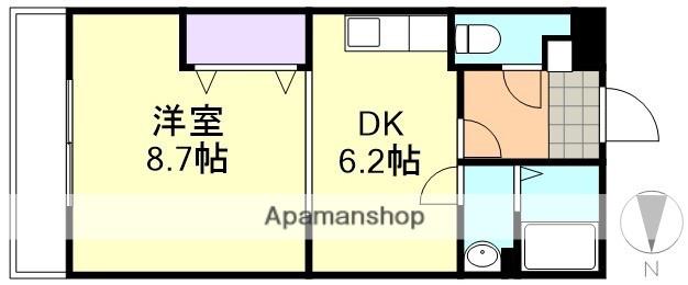 メゾンエクセラン(1DK/1階)の間取り写真