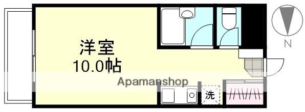 スズキフィックマンション(ワンルーム/2階)の間取り写真