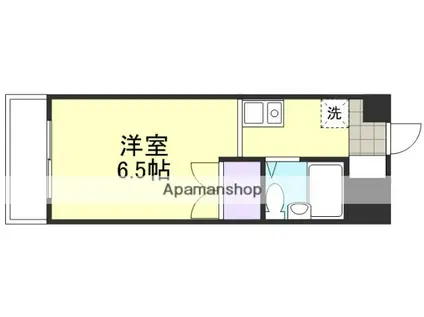 アルカディア倉敷(ワンルーム/6階)の間取り写真