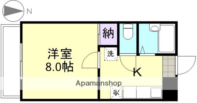 ハイツマスカットⅡ(1K/2階)の間取り写真
