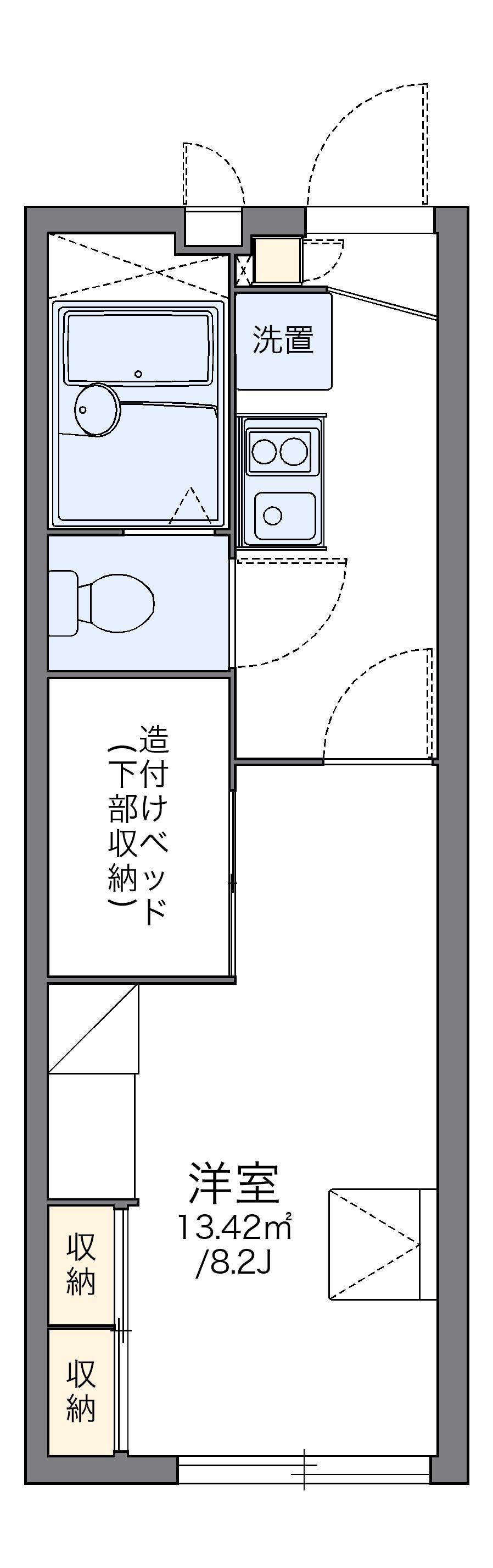 レオパレスSUNNYHOMES(1K/2階)の間取り写真