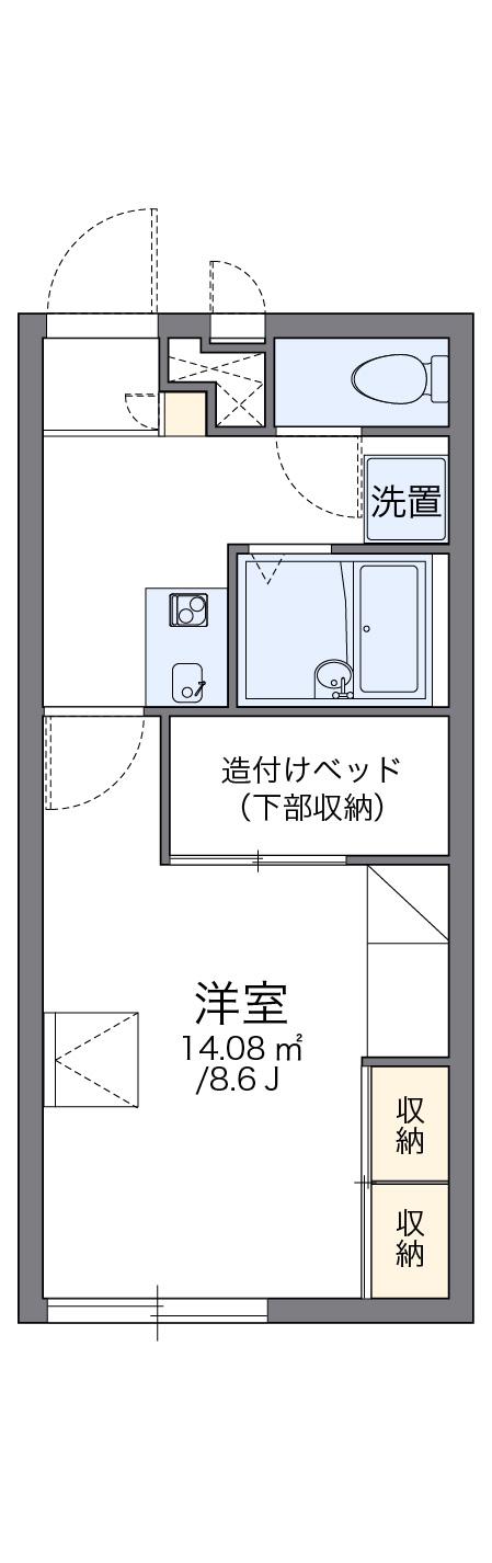 レオパレスエトワール(1K/2階)の間取り写真