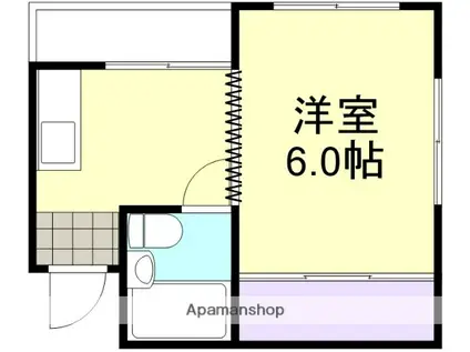 藤原マンション(1DK/3階)の間取り写真