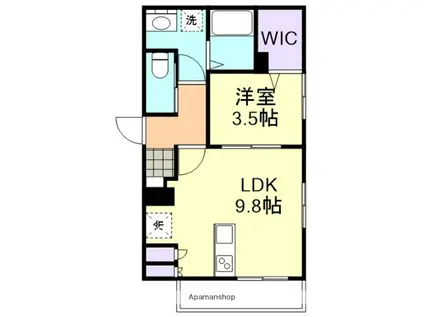 HEBEL MAISON KATENA(1LDK/1階)の間取り写真