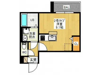 REGALEST STYLE(ワンルーム/2階)の間取り写真