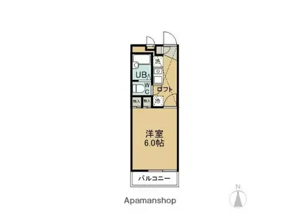 レーベンハイム中庄(1K/3階)の間取り写真