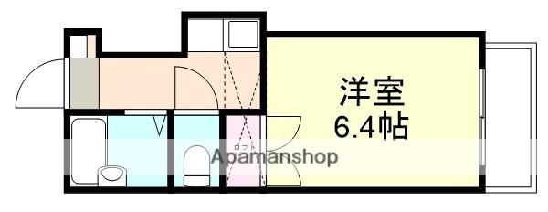 北畝第2(1K/1階)の間取り写真