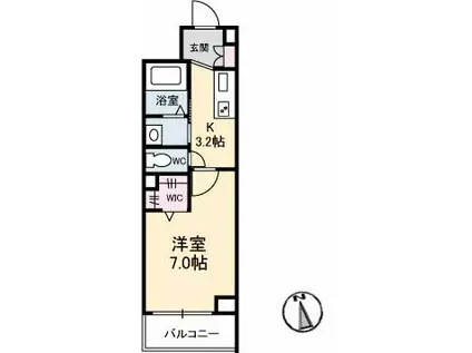 メゾン・ド・カメリア(1K/3階)の間取り写真