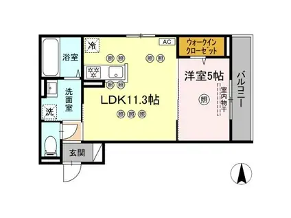 アルネオL(1LDK/3階)の間取り写真