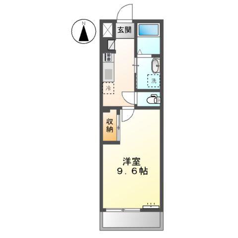 エトワール清輝(1K/2階)の間取り写真