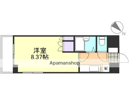 ジュネス天領Ⅰ(1K/4階)の間取り写真