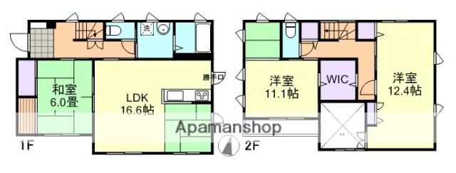 山陽本線 倉敷駅 バス乗車時間:10分 西中バス停で下車 徒歩3分 2階建 築22年(3LDK)の間取り写真