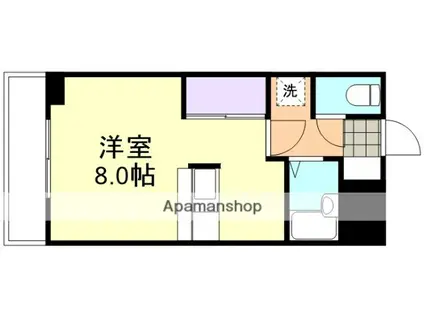 プレアール笹沖(ワンルーム/2階)の間取り写真