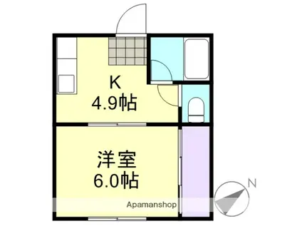 アスティ21(1K/1階)の間取り写真