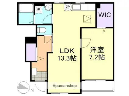 アンシャンテⅡ(1LDK/1階)の間取り写真