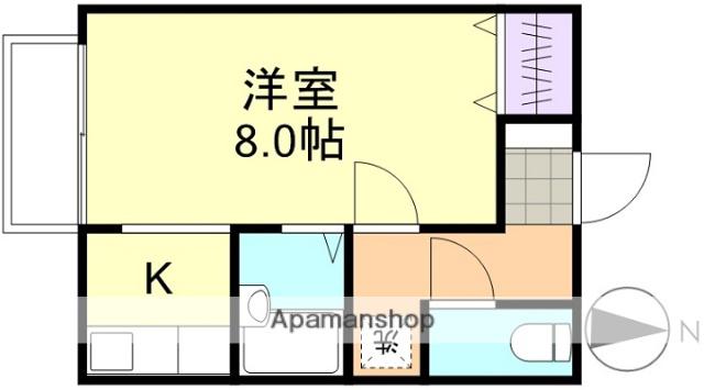 ハイツマスカットⅡ(1K/2階)の間取り写真