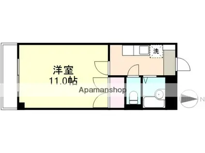 エトワール水島(1K/2階)の間取り写真